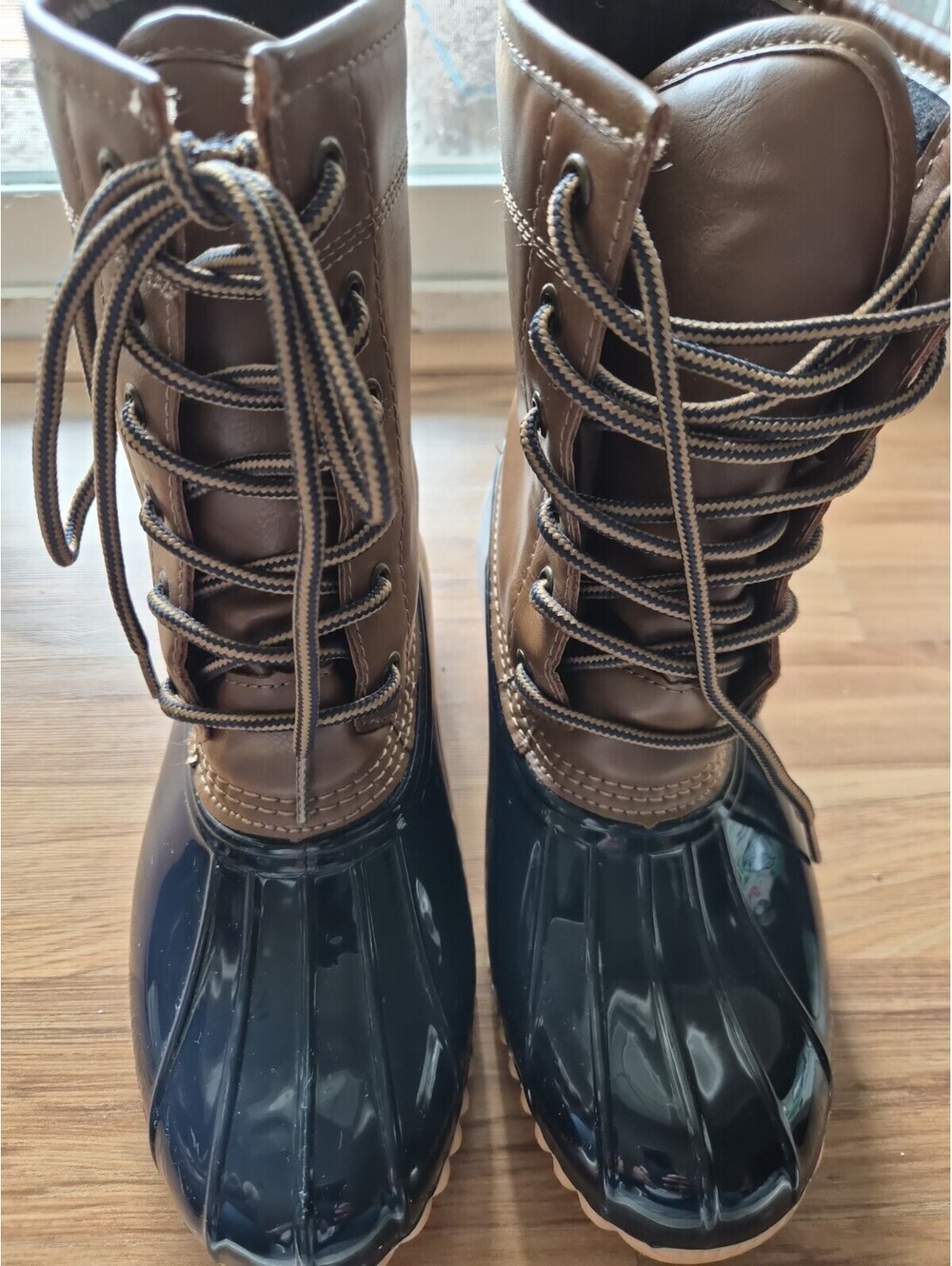 Sporto Ariel The Original Duck Boot Blue and Brown Women's US Size 6M